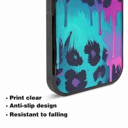 iPhone 15 Case — Leopard Melting Neon, Custom Made Phone Cover