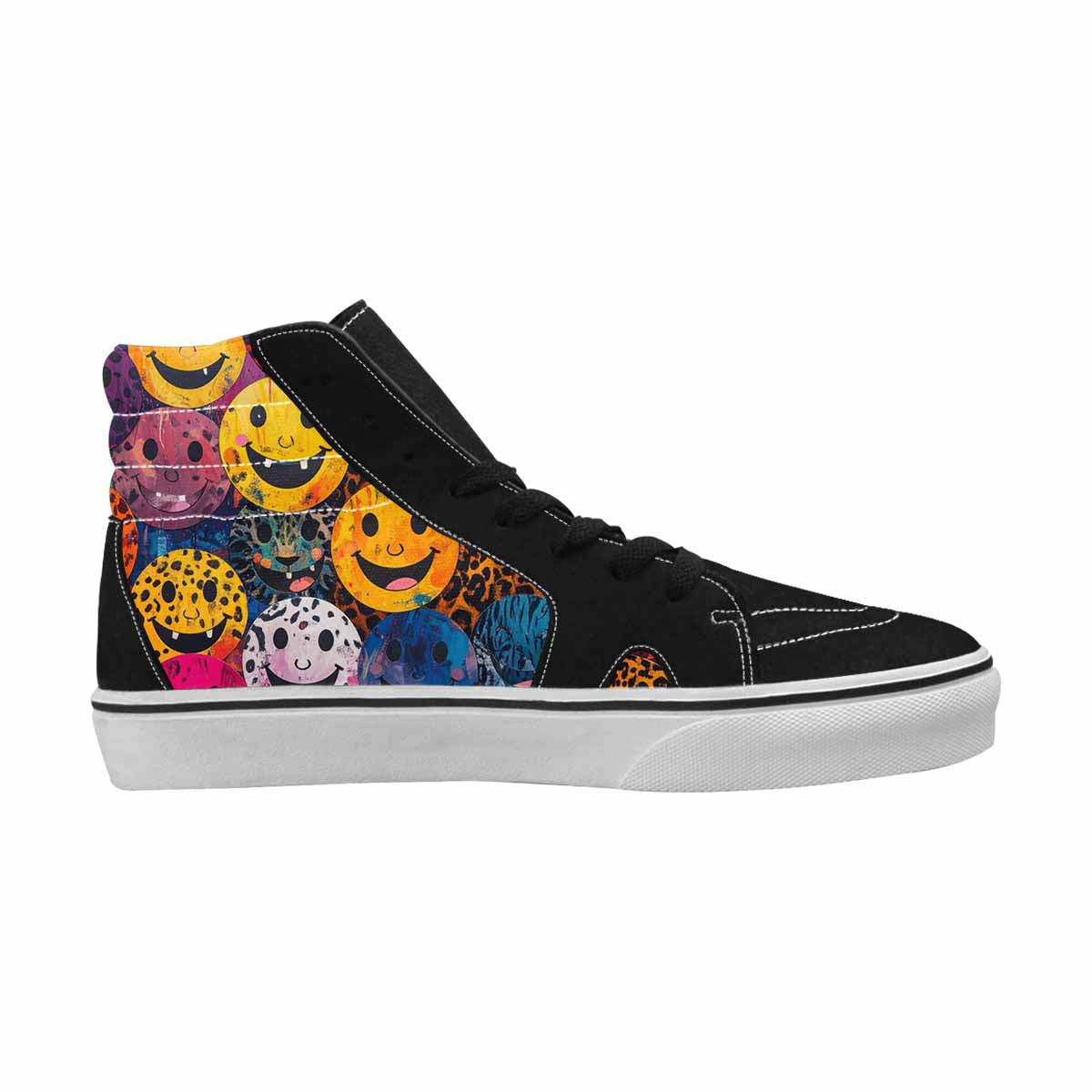MEN'S Smiley Faces High Top Canvas Dark Academia Sneakers