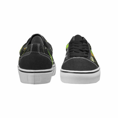 WOMEN'S Rainbow From Skull S Lace-Up Canvas Surreal Custom Shoes