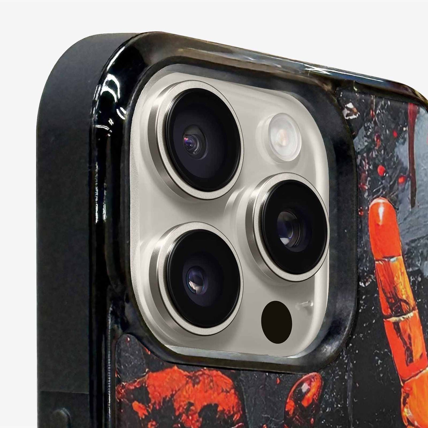 iPhone 16 Pro Max Case — Splatter Paint Art Hand Prints Black, Unique Phone Case Design