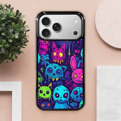 iPhone 17 Pro Max Case — Mixed Toxic Glow Creature Cartoon Cute, Custom Phone Case