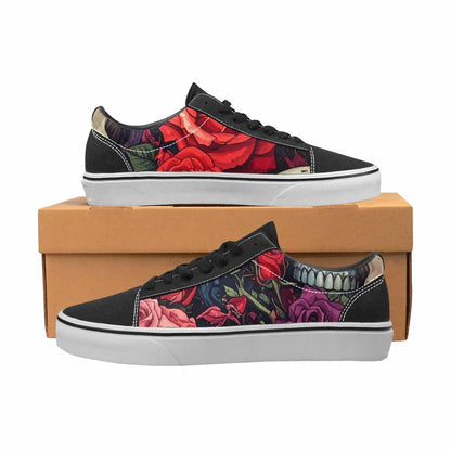 WOMEN'S Skulls Roses Skulls Roses Lace-Up Canvas Surreal Custom Shoes