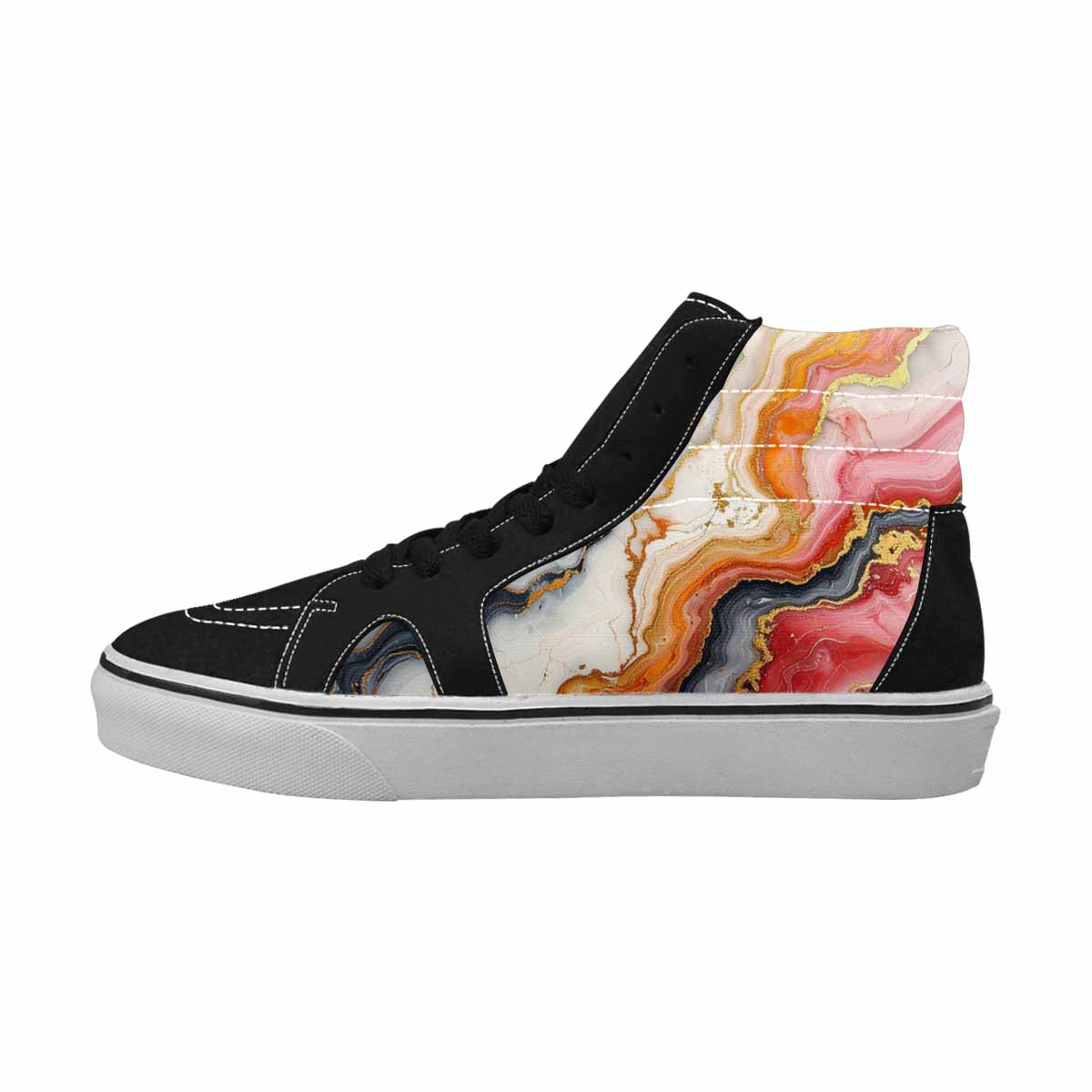 MEN'S Marble Vein High Top Canvas Y2K Shoes