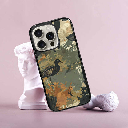 iPhone 16 Pro Case — Hunting Camouflage Pattern With Deer And, Custom Designed Case Cover