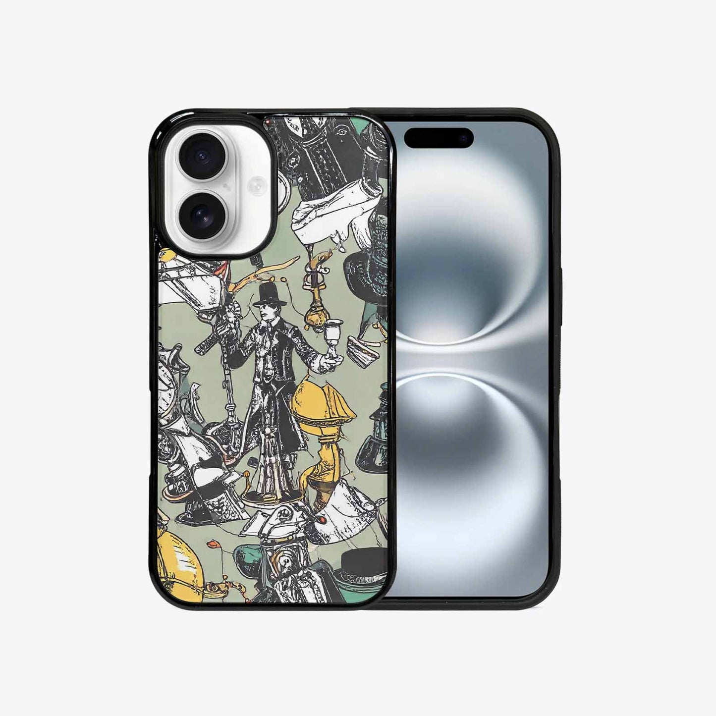 iPhone 16 Case — Noir Spy Silhouette Pen Ink Noir, Custom Print Case Cover