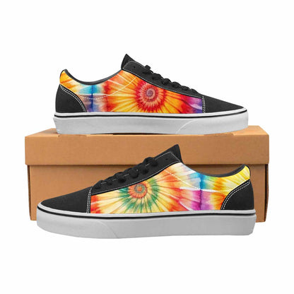 MEN'S Tie Dye Swirl Canvas Lace-Up Wallpaper Art Custom Sneakers