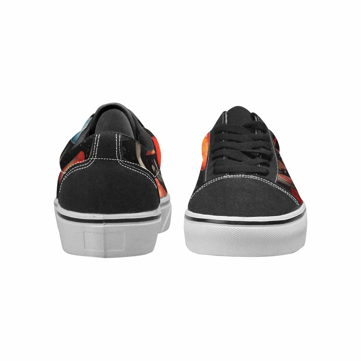 WOMEN'S Rainbow Drip Mushrooms Lace-Up Canvas Aesthetic Custom Shoes