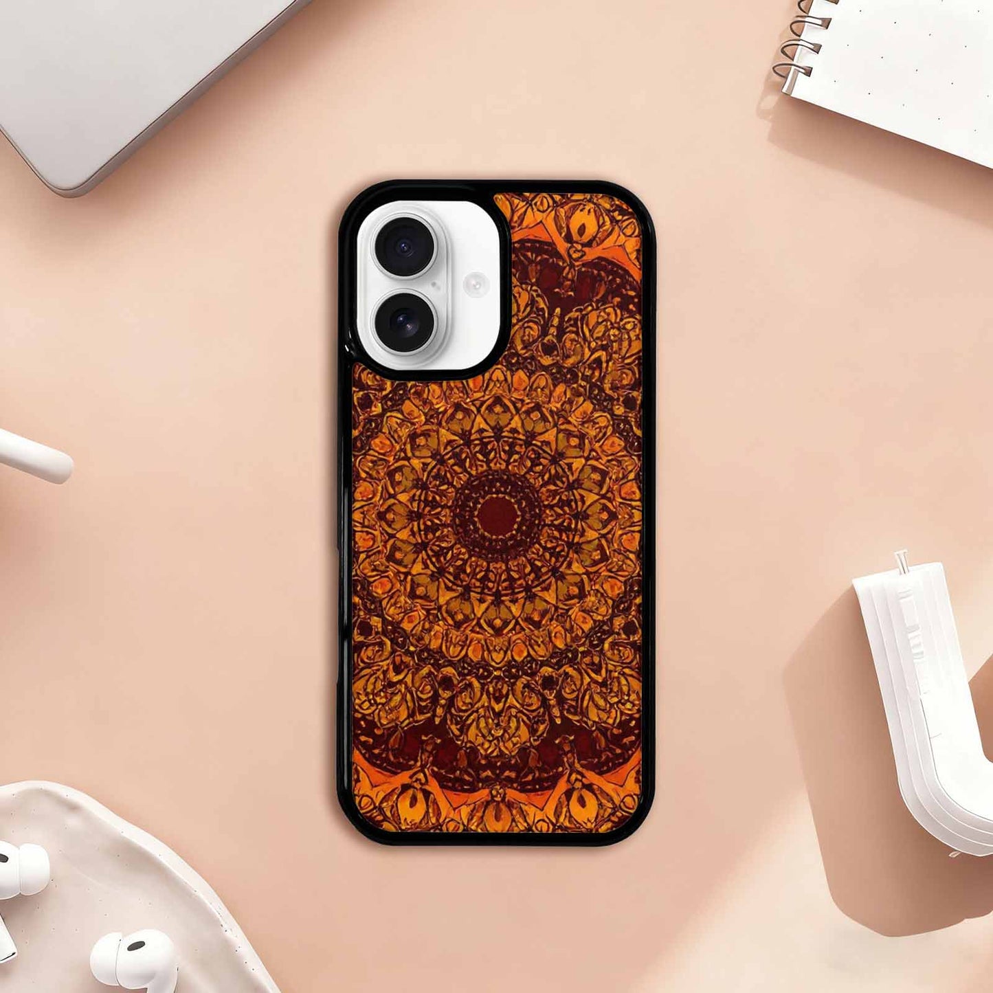 iPhone 17 Case — Mandala Lions Art Seamless Original Art, Personalized Phone Case