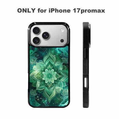 iPhone 17 Pro Max Case — Galaxy Art Green Teal Galaxy Space, Custom Phone Case