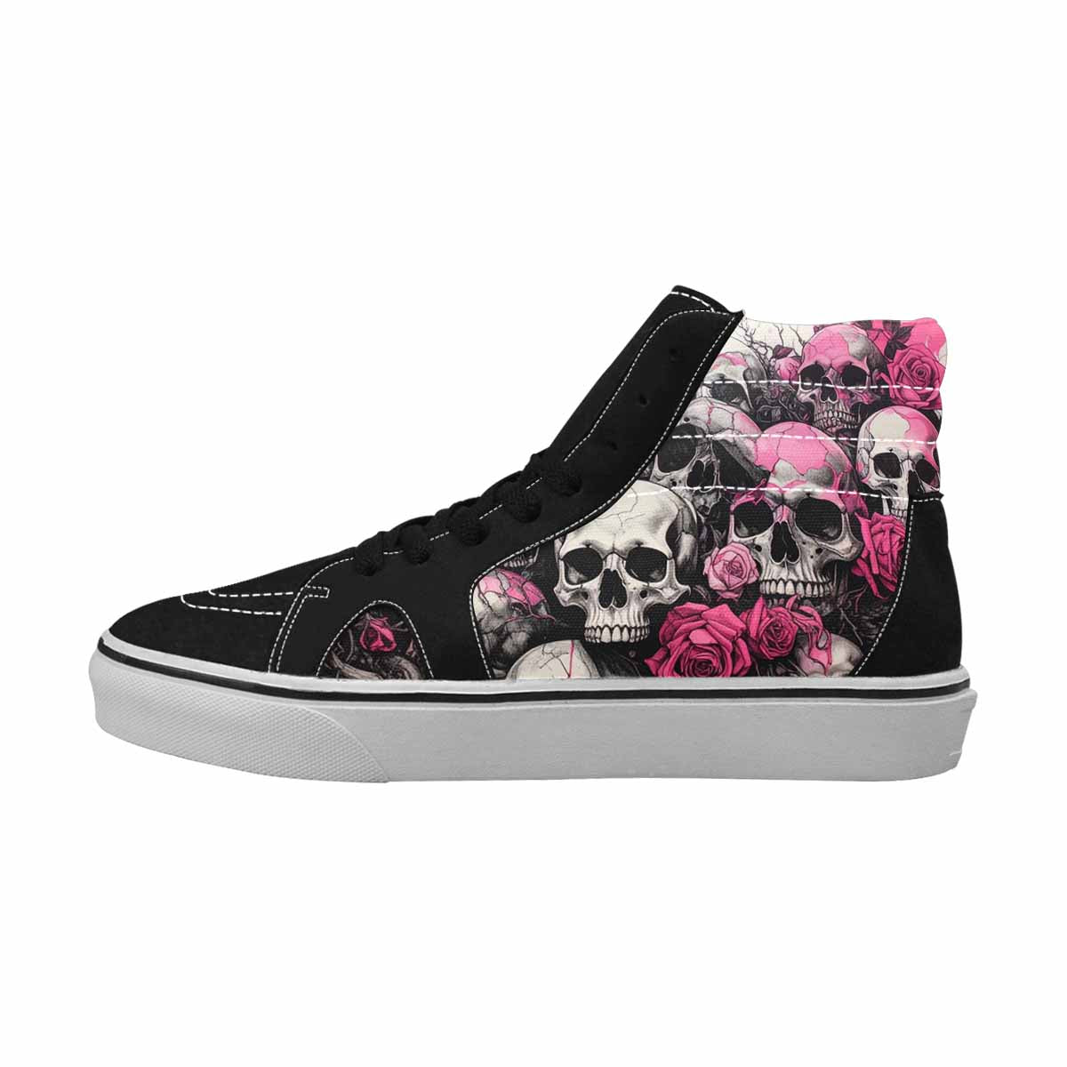 MEN'S Skull Roses High Top Canvas Vivid Sneakers