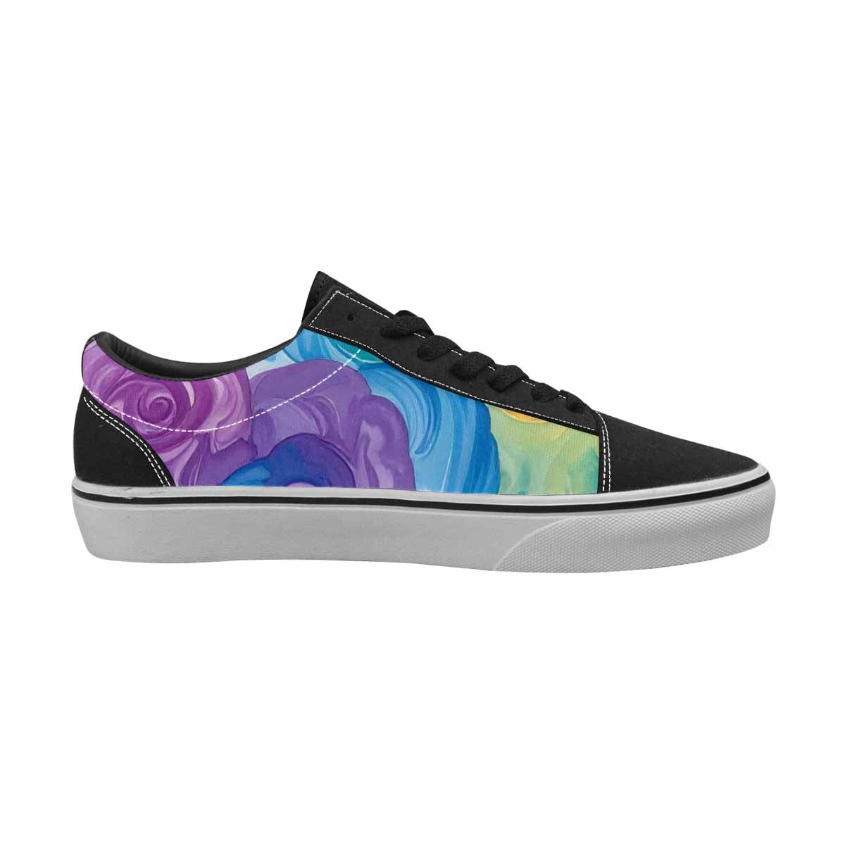 WOMEN'S Tie Dye Swirls Tie Lace-Up Canvas Kaleidoscope Sneakers