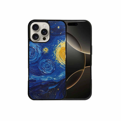 iPhone 16 Pro Max Case — Swirling Deep Blue Night Sky Filled, Original Design Phone Case
