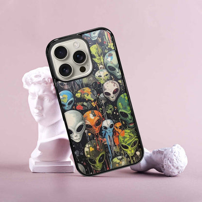 iPhone 16 Pro Case — Aliens Camo Aliens Pattern Hundreds Of, Personalized Phone Case