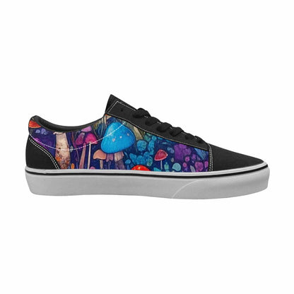 WOMEN'S Mushrooms (general) Lace-Up Canvas Dark Academia Sneakers