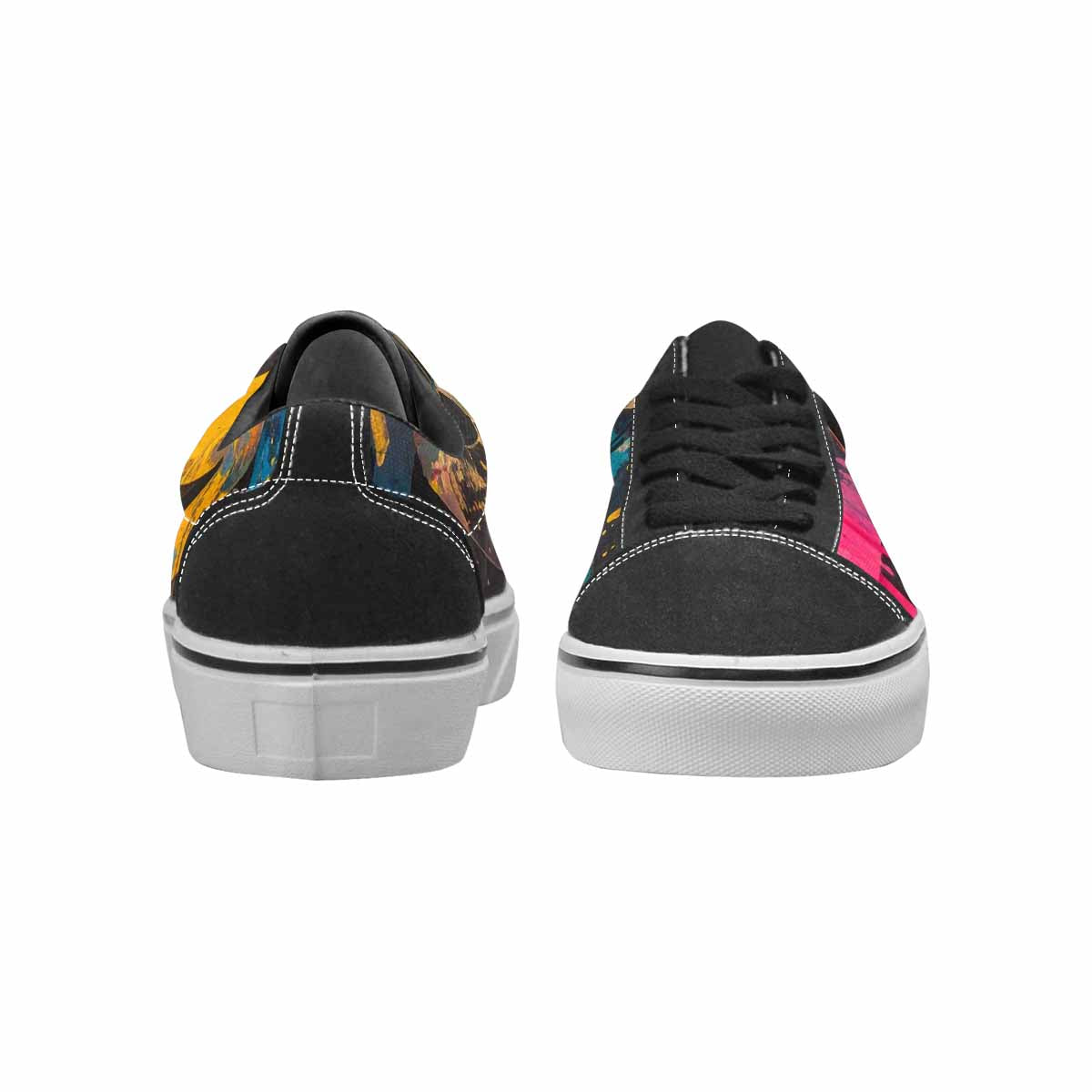 WOMEN'S Smiley Faces  Camo Lace-Up Canvas Dreamlike Custom Shoes