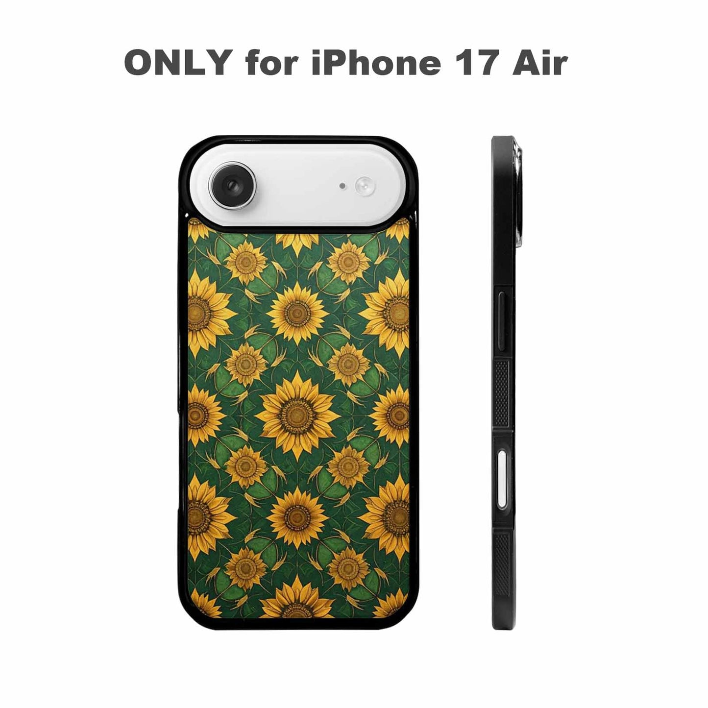 iPhone 17 Air Case — Sunflower Motifs Arranged In A Floral, Custom Printed Phone Case