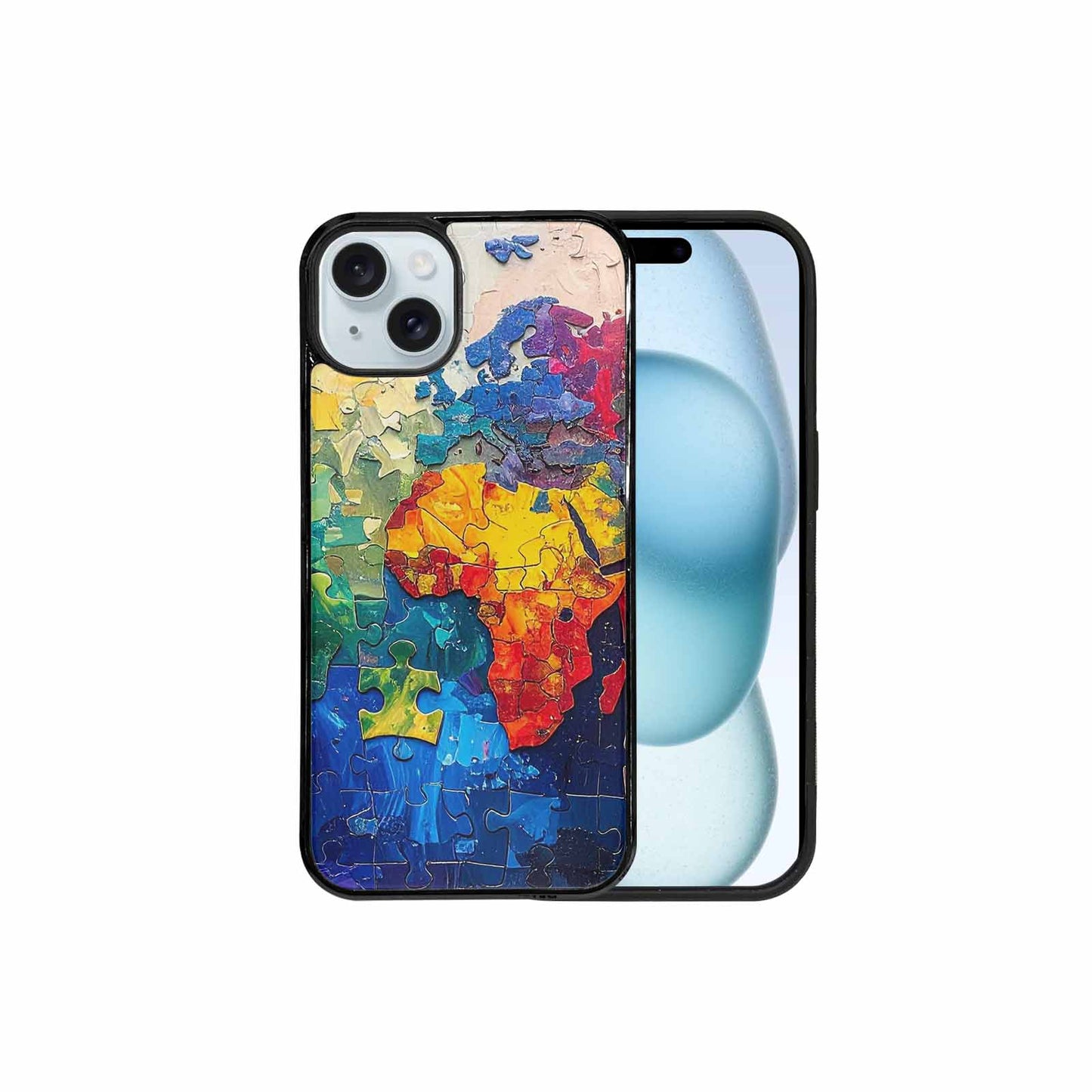 iPhone 15 Plus Case — Autism Puzzle Pieces Puzzle Piece Pattern, Original Design Phone Case