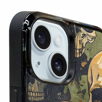 iPhone 15 Case — Military Camo Skull Custom, Custom Printed Phone Case
