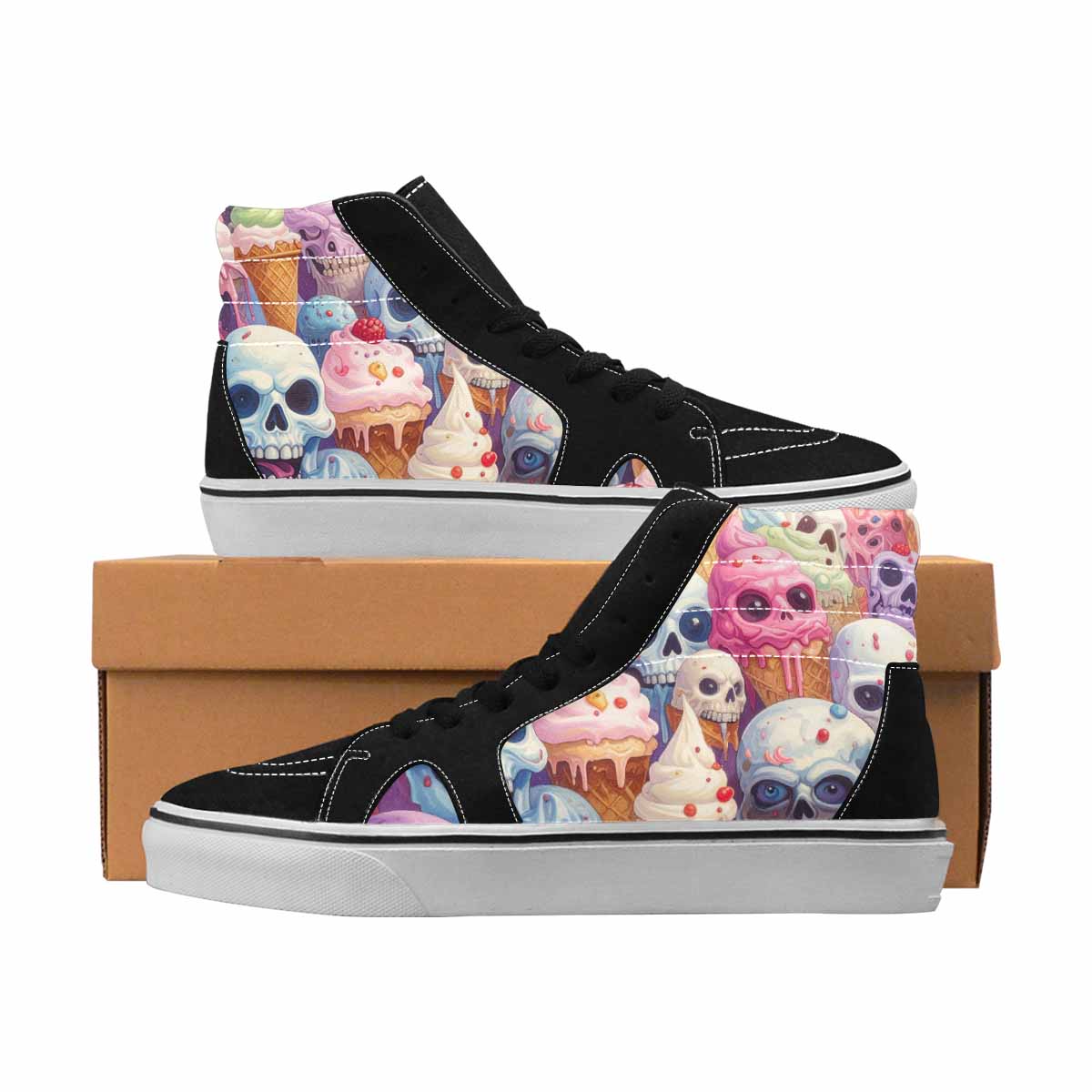 MEN'S Skulls High Top Canvas Statement Aesthetic Custom Kicks