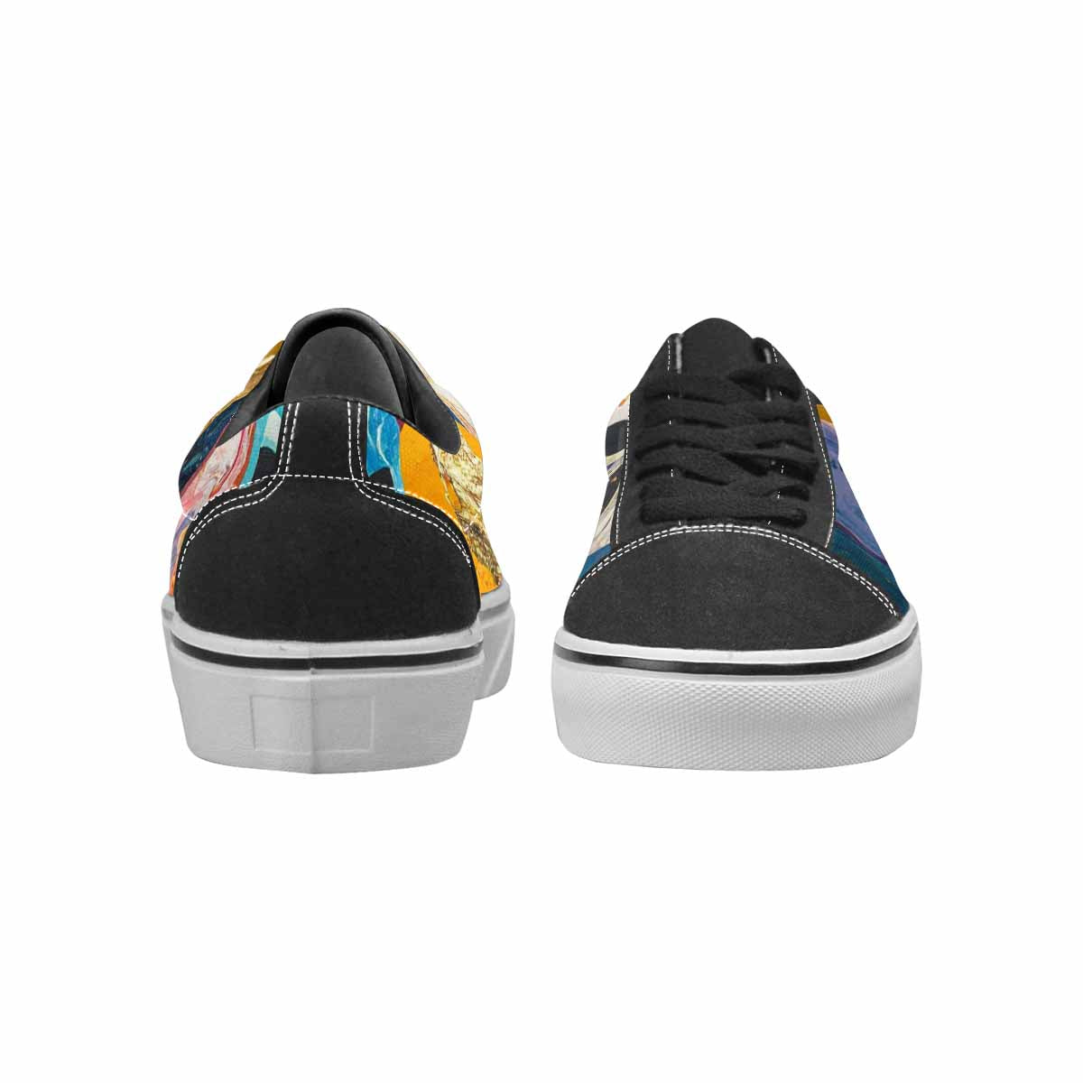 WOMEN'S Aliens  Marble Aliens Lace-Up Canvas Dark Academia Sneakers