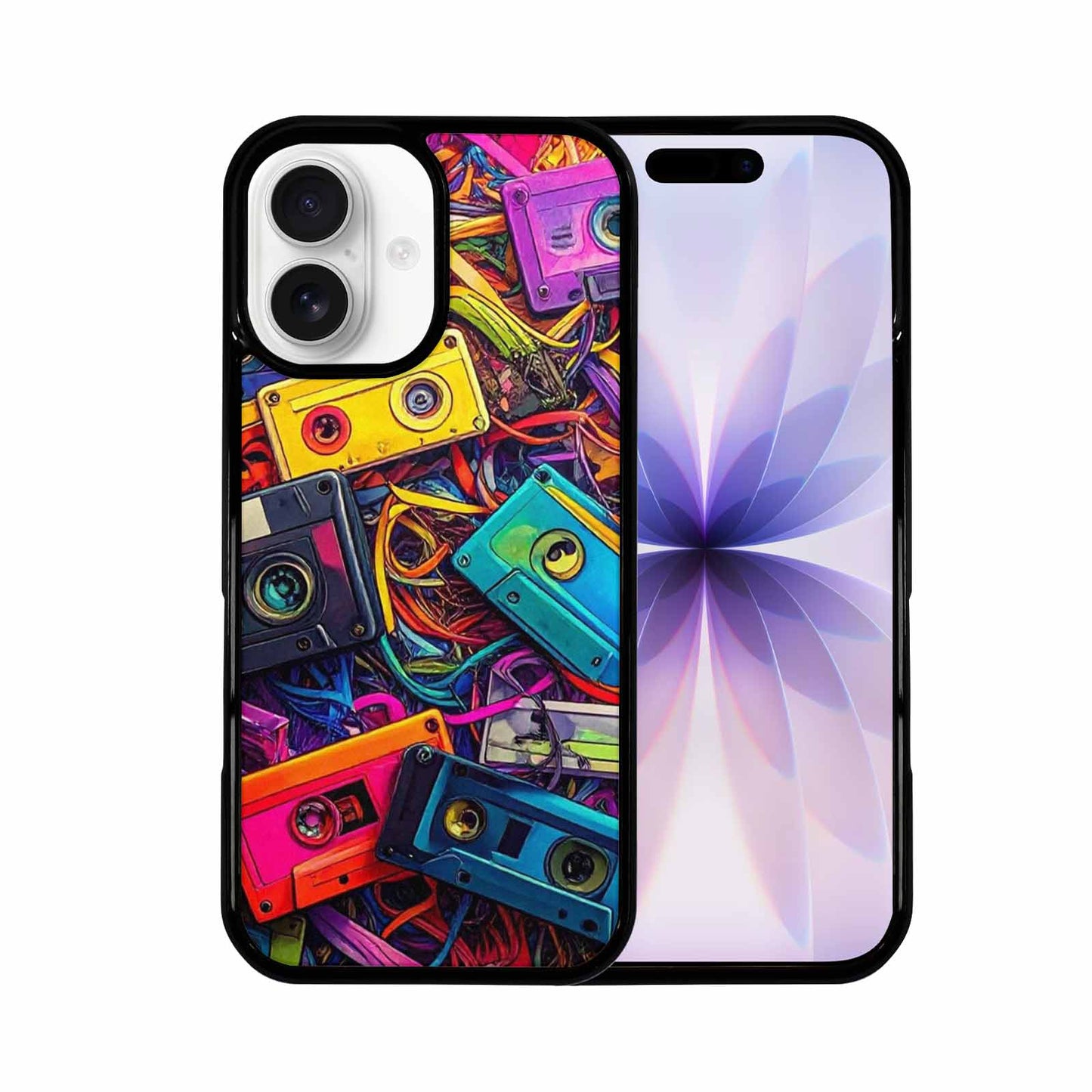 iPhone 17 Case — Retro Cassette Tape Pattern Retro Vintage, Custom Designed Case Cover