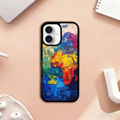 iPhone 17 Case — Autism Puzzle Pieces Puzzle Original Art, Custom Made Phone Cover
