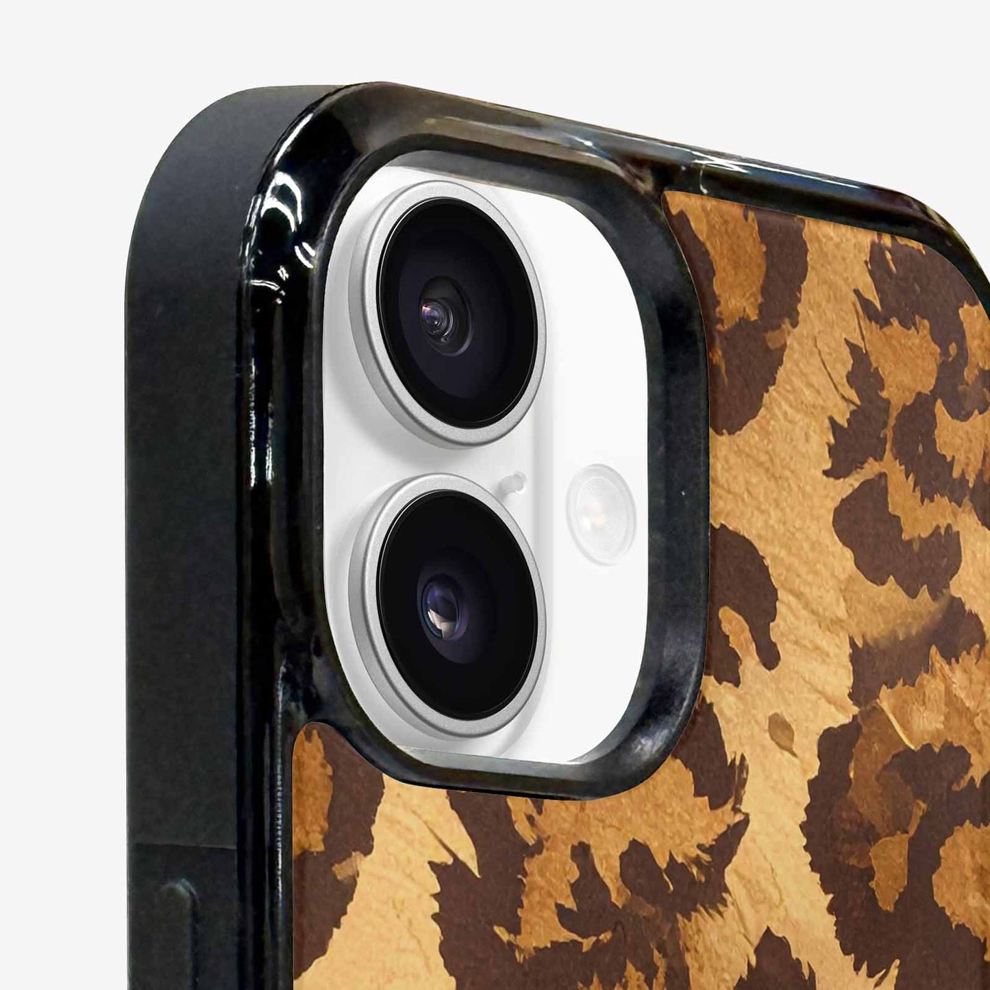 iPhone 16 Plus Case — Classic Leopard Print Warm Golden Tan, Custom Designed Case Cover