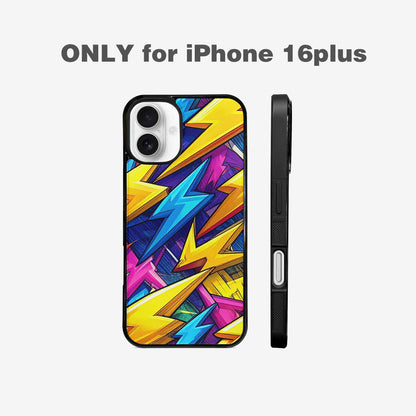 iPhone 16 Plus Case — Lightning Bolt Storm Pattern Hundreds Of, Original Design Phone Case