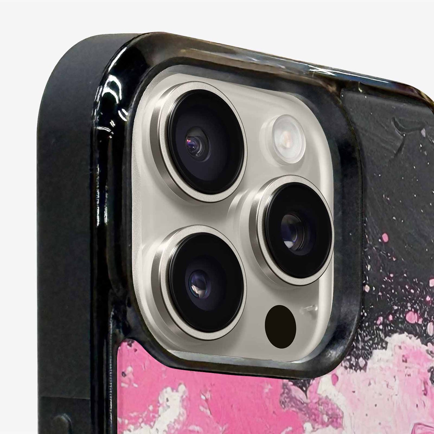 iPhone 16 Pro Case — Van Gogh Swirl Black Pink Ink, Custom Print Case Cover