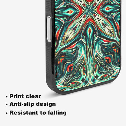 iPhone 16 Case — Holographic Tribal Blaze, Unique Phone Case Design