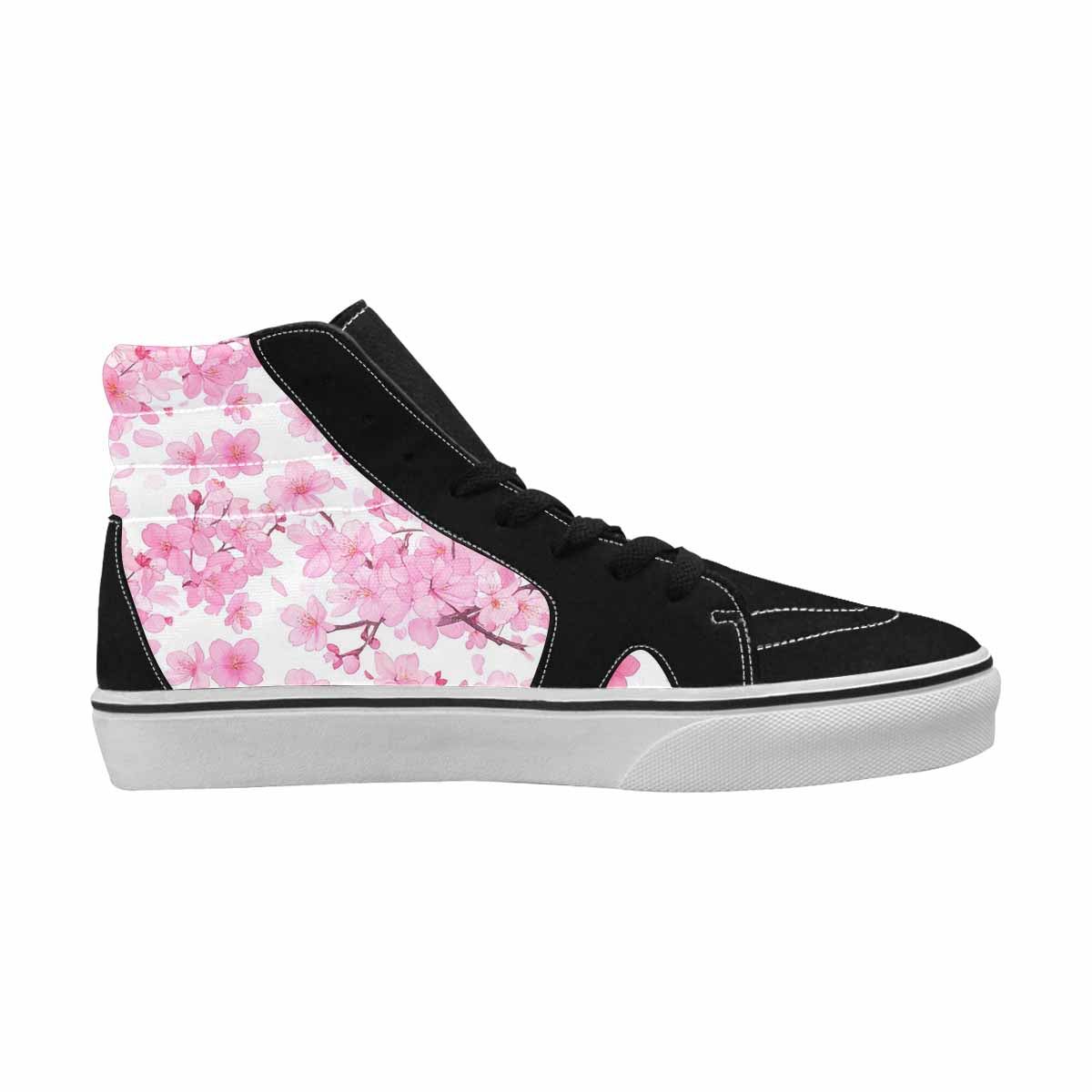 MEN'S Cherry Blossom Branch High Top Canvas Cottagecore Sneakers