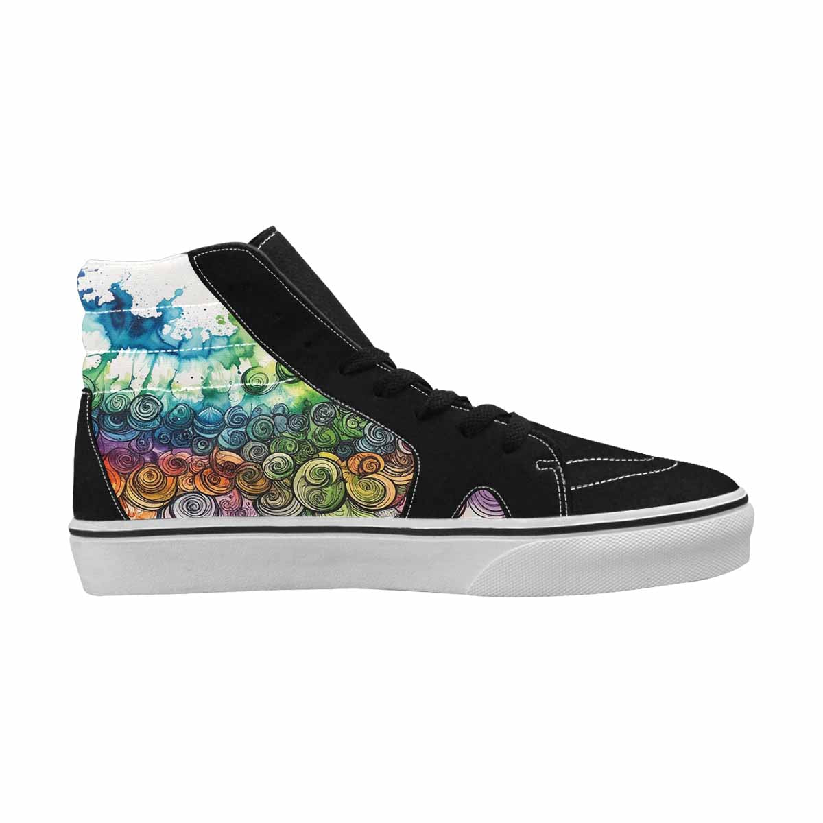 MEN'S Tie High Top Canvas Kaleidoscope Sneakers