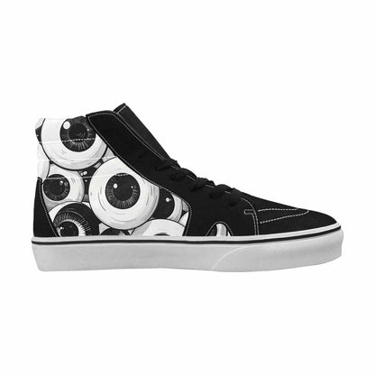 WOMEN'S Googly Cartoon Eyeballs High Top Canvas Aesthetic Shoes