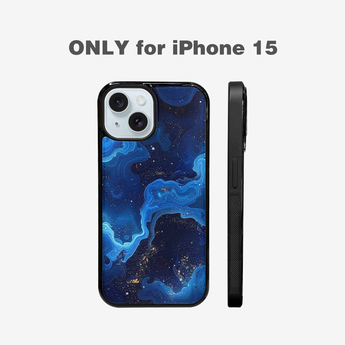 iPhone 15 Case — Galaxy Art Blue Starfield Small Galaxy, Customized Protective Case