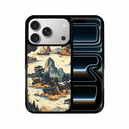iPhone 17 Pro Case — Vintage Travel Artwork Pattern Retro Vintage, Personalized Phone Case