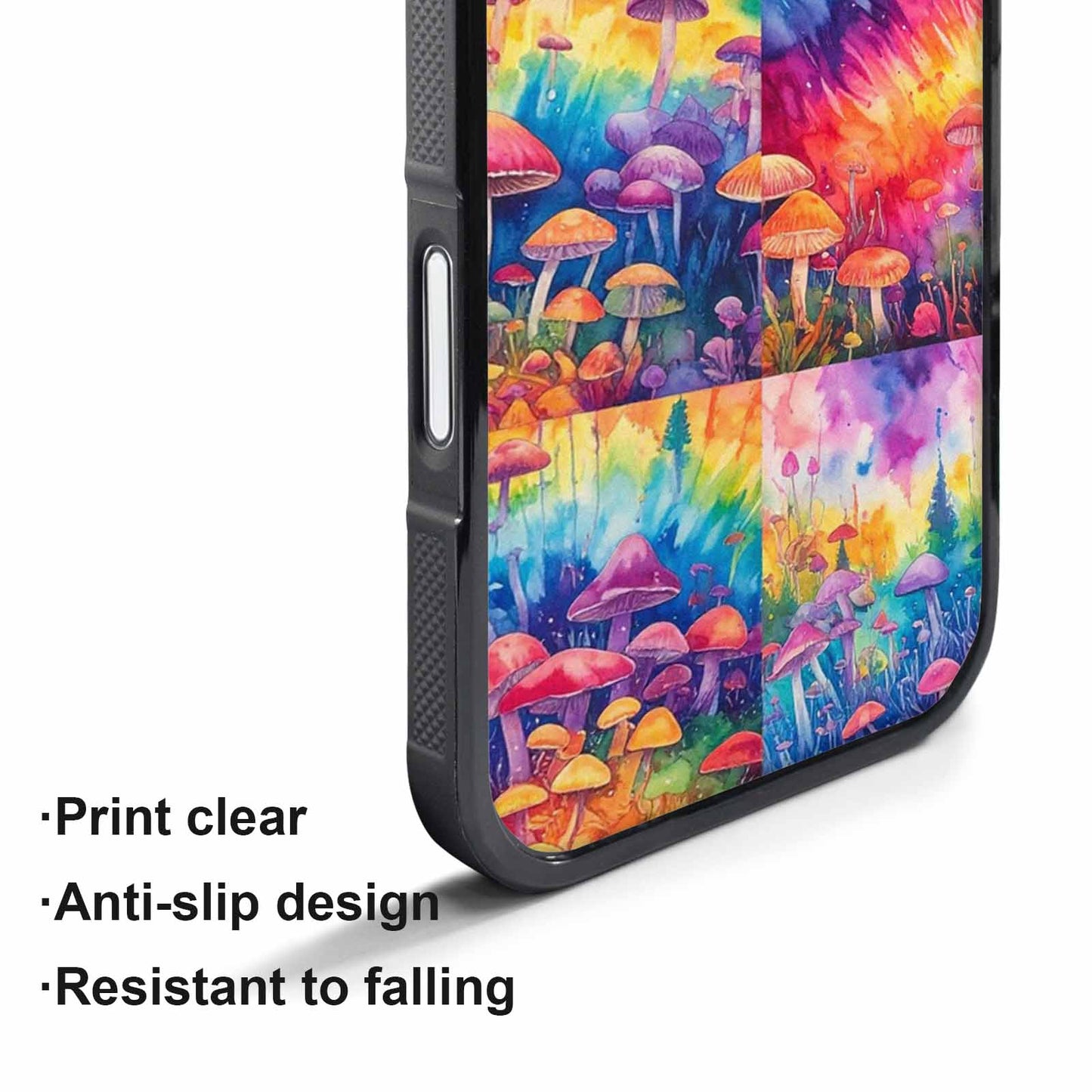 iPhone 17 Pro Case — Mushrooms Tie Dyemushrooms Pat Azy Tie, Unique Phone Case Design