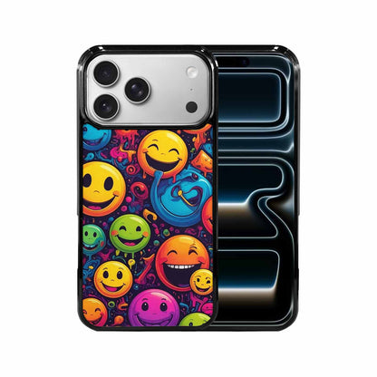 iPhone 17 Pro Max Case — Small Yellow Smiley Face Original Art, Personalized Phone Case