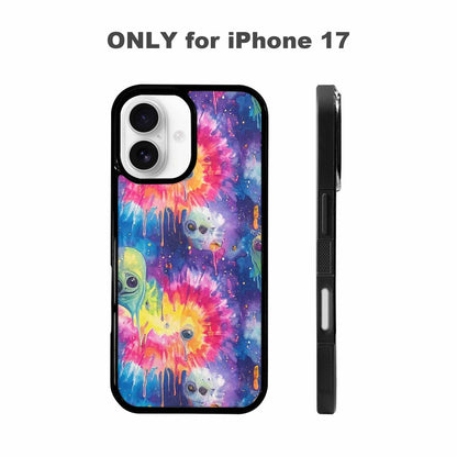 iPhone 17 Case — Aliens Tie Dyemelting Aliens Tie Dye, Custom Made Phone Cover