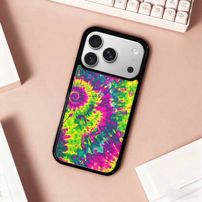 iPhone 17 Pro Case — Tie Dye Neon Acid Blended Tie, Custom Printed Phone Case