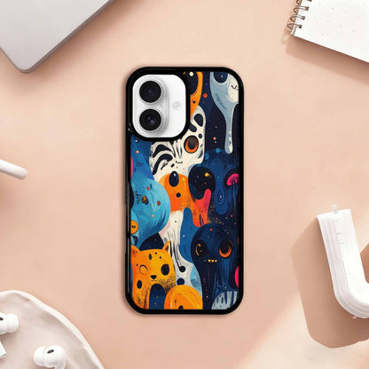 iPhone 17 Case — Melting Aliens Pattern Alien Scifi, Unique Phone Case Design