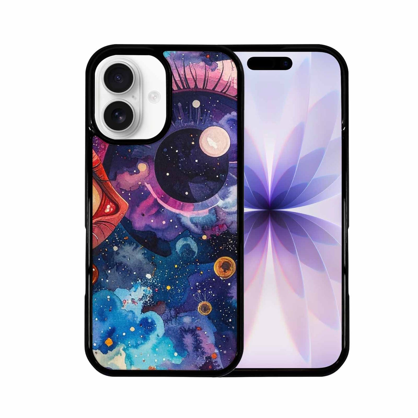 iPhone 17 Case — Cartoon Eyeballs Galaxy Space, Unique Phone Case Design