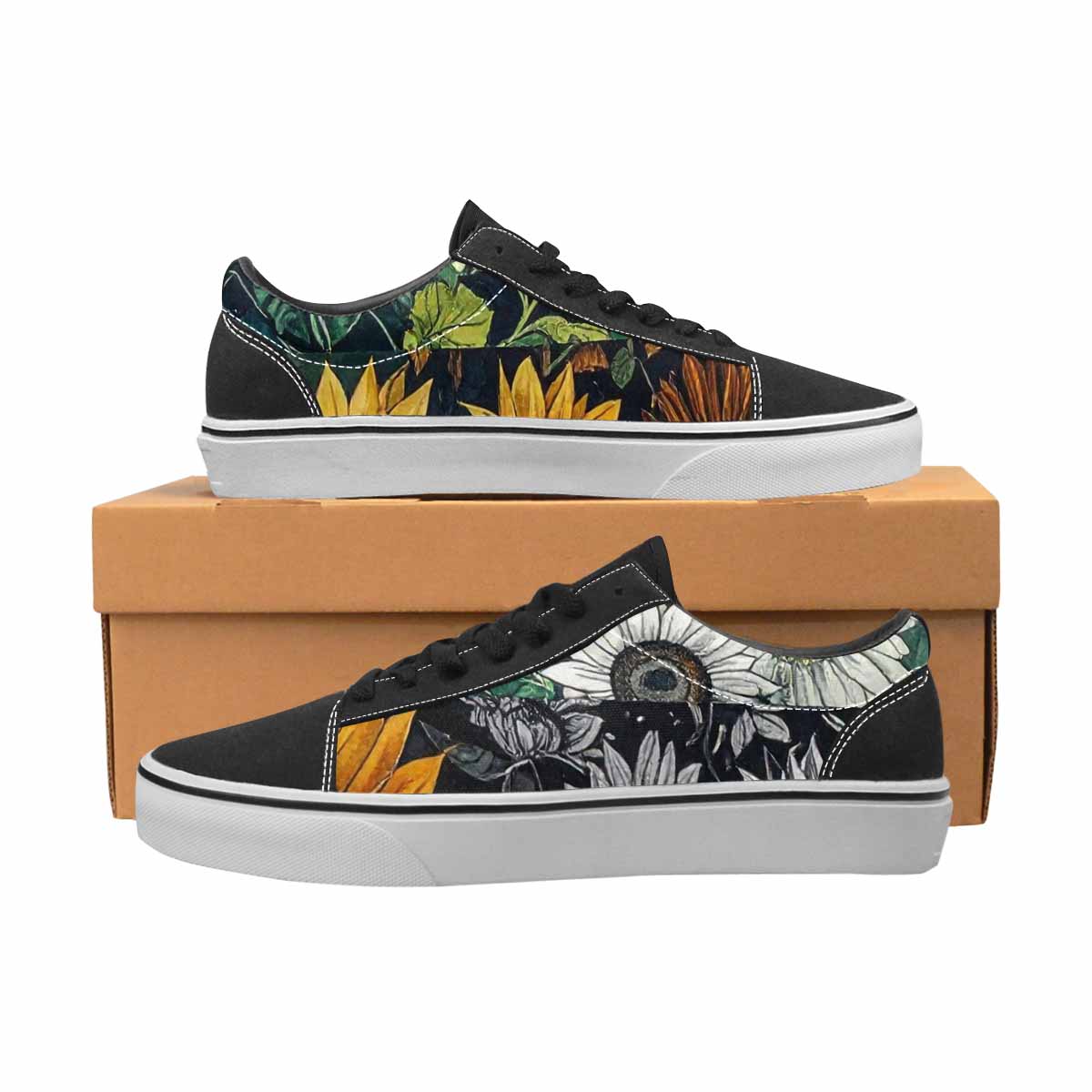 WOMEN'S Sunflower Canvas Lace-Up Dark Academia Custom Shoes