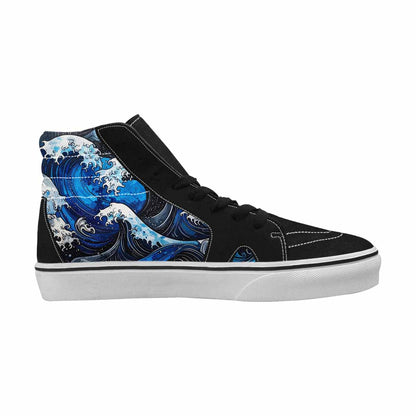 MEN'S Nautical Wave High Top Canvas Dreamcore Shoes