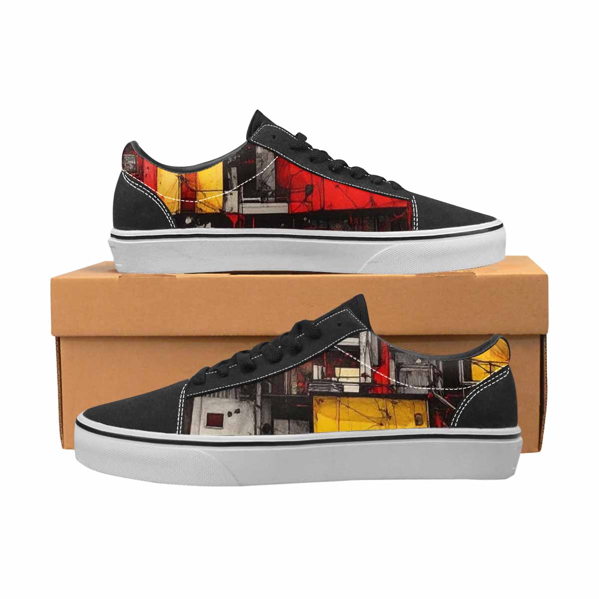 WOMEN'S Liminal Space Fragment Lace-Up Canvas Dreamcore Custom Shoes