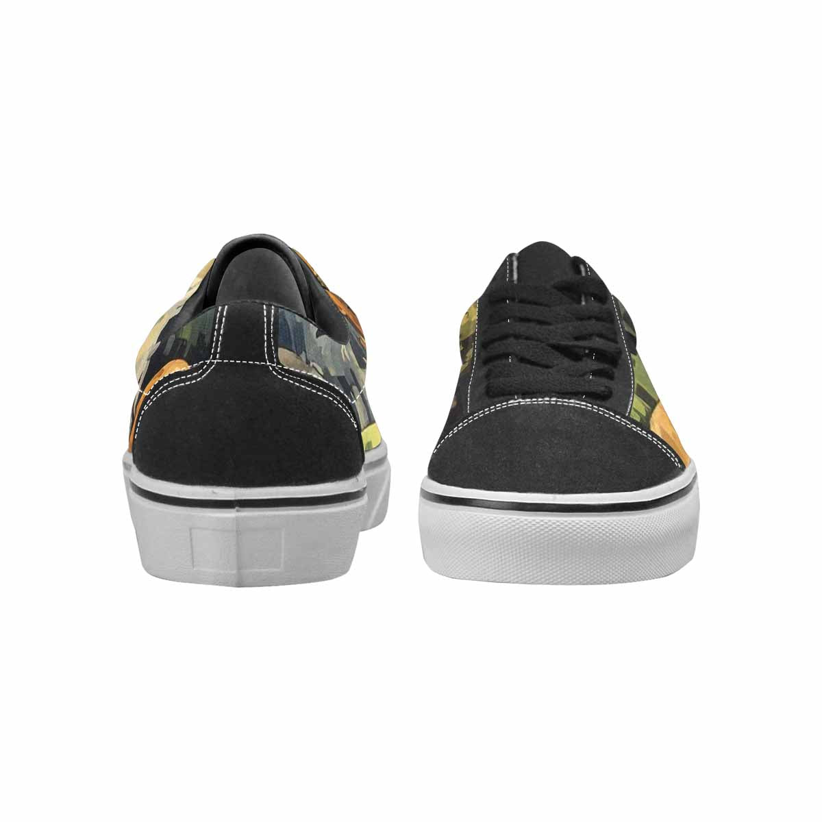 WOMEN'S Monsters  Camo Monsters Lace-Up Canvas Wallpaper Art Custom Sneakers