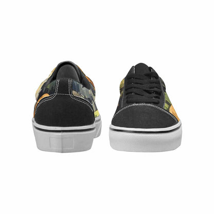 WOMEN'S Monsters  Camo Monsters Lace-Up Canvas Wallpaper Art Custom Sneakers