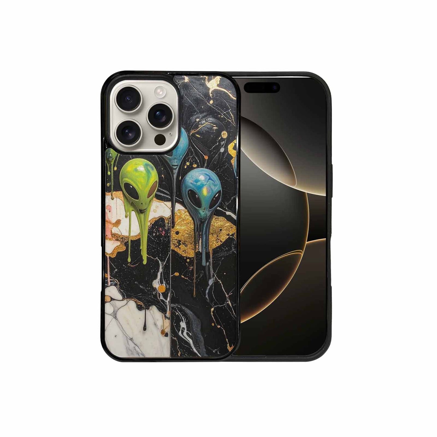 iPhone 16 Pro Max Case — Aliens Marblemelting Aliens Pa F3p, Custom Phone Case
