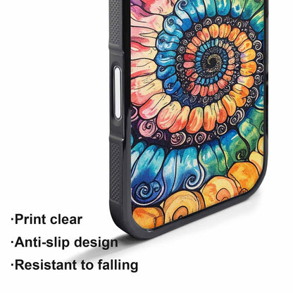 iPhone 17 Air Case — Tie Dye Swirls Black White Tie, Unique Phone Case Design