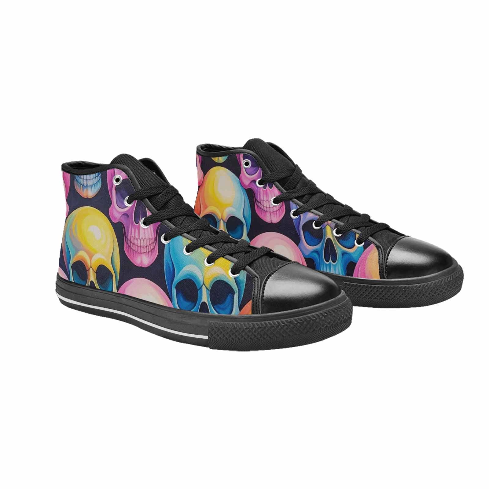 WOMEN'S Dripping Candy Skulls High Top Canvas Dark Academia Shoes