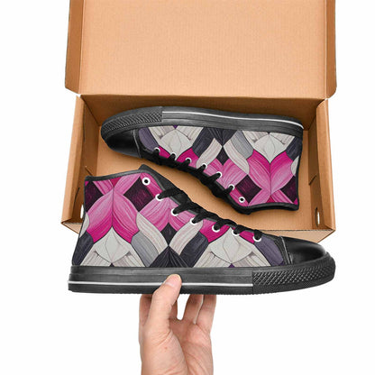 MEN'S Genderfluid Flag Color High Top Canvas Cottagecore Custom Sneakers